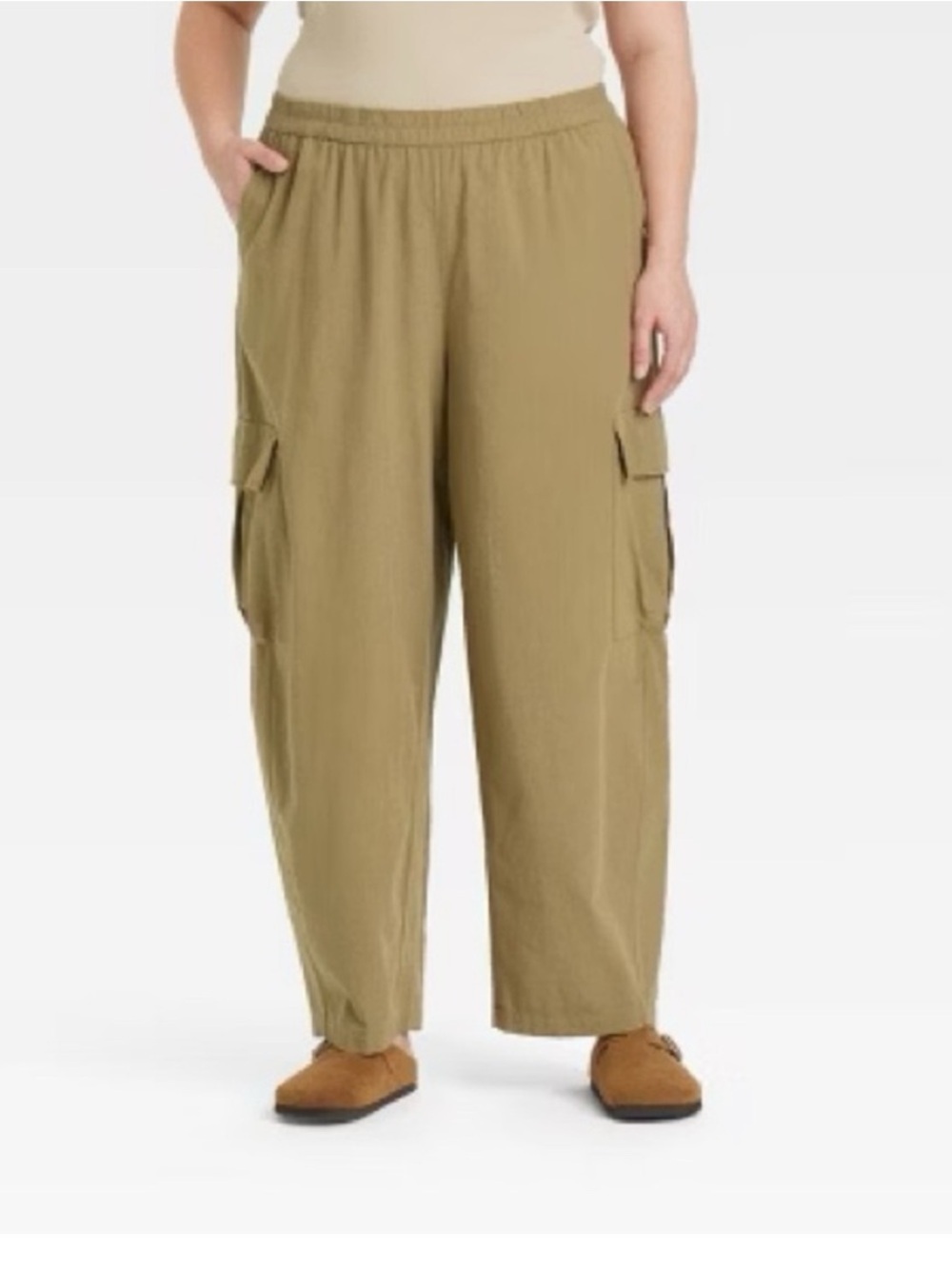 Women’s Cargo Relaxed Fit Pull On Pants‎